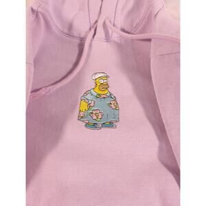 H&M The Simpsons Homer Simpson Muumuu Hoodie Lavender Purple XS